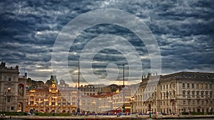 Trieste. The City Hall seen from the Molo Audace photo